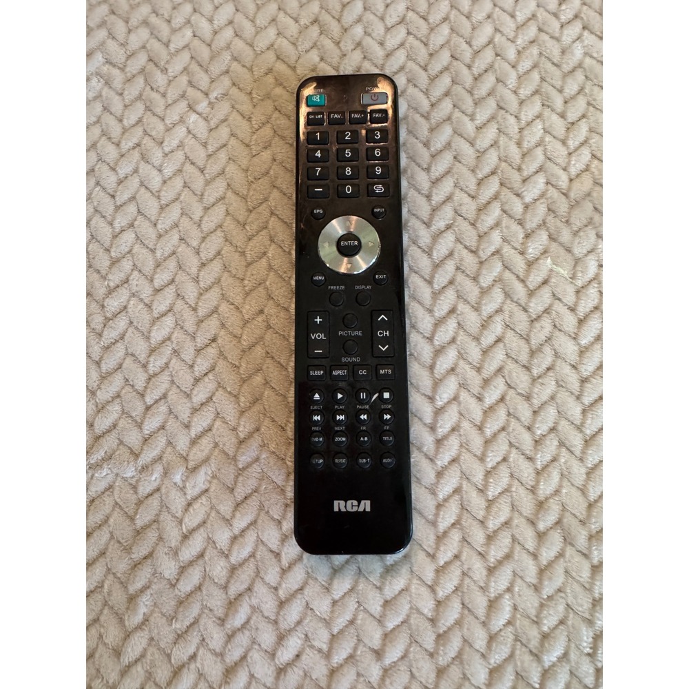 RCA TV Remote Control Replacement Black No Battery Cover